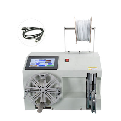Semi-Automatic 30 Meters Long Cable Coiling Machine Data Wire Power Cable Winding And Tie Machine