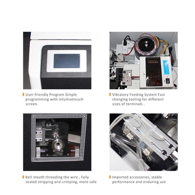 Electric Wire Rotary Stripping Aviation Plug Pin Terminal Crimping Machine 0.5-4mm2