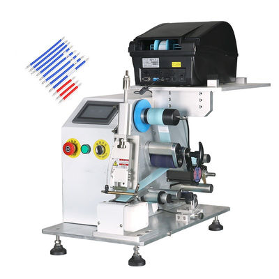 Automatic Wire Label Machine , Round Rotation Cable Labeling Machine