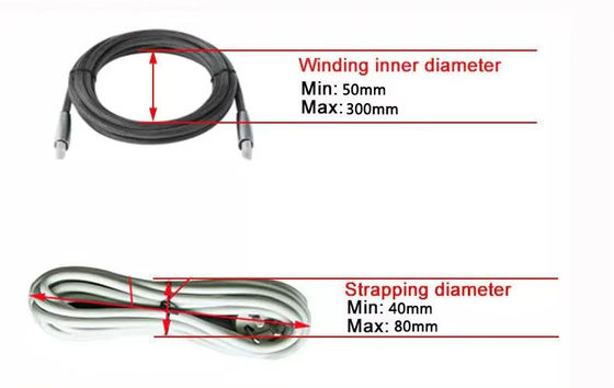 Semi-Automatic 30 Meters Long Cable Coiling Machine Data Wire Power Cable Winding And Tie Machine