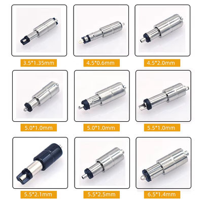 พล็อกไฟฟ้า DC และแจ็คแอดป์เตอร์สําหรับการชาร์จและเชื่อมต่อ