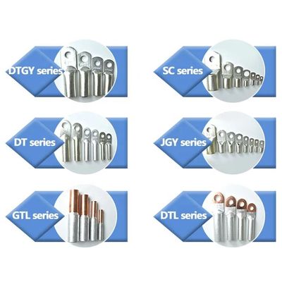 SC Lugs de cable de cobre enlatado Conectores de anillo AWG10-5/16 2.5-1000mm2 Batería Terminal de crimping Lug para automóviles Marina Solar