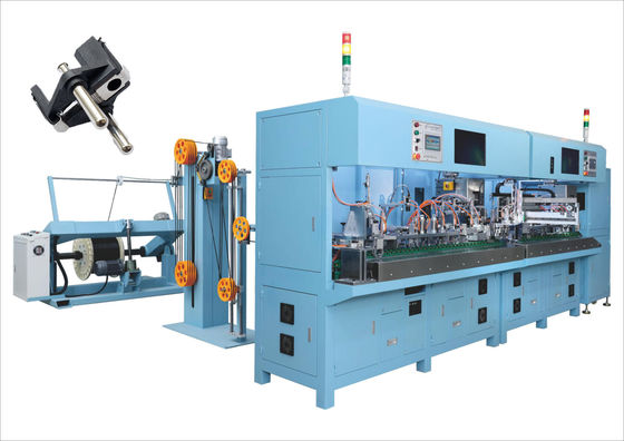 CEE7 Power Cord Making Machine Down Angle Plug Making Crimping Machine