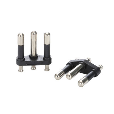 সেমি ইনসুলেটেড VDE প্লাগ ইনসার্ট NBR 4.8MM 10A 20A 3 Pin 3 Pole 3 Prong