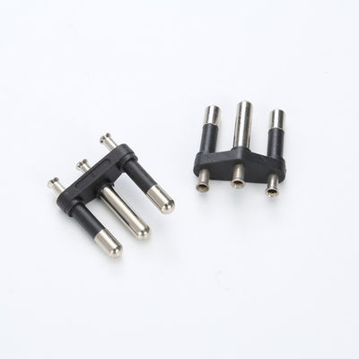 সেমি ইনসুলেটেড VDE প্লাগ ইনসার্ট NBR 4.8MM 10A 20A 3 Pin 3 Pole 3 Prong