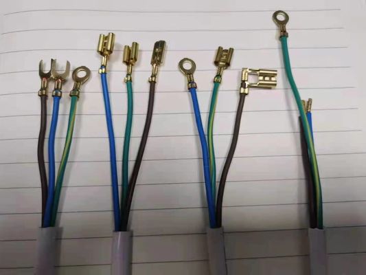 800 - 1100pcs/hr Wire Terminal Crimping Machine For 3 Core Power Cord Making