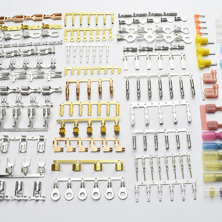 Solderless Non-insulated U Shaped Brass Crimp Terminal for Wire Connecting with Reel Spool